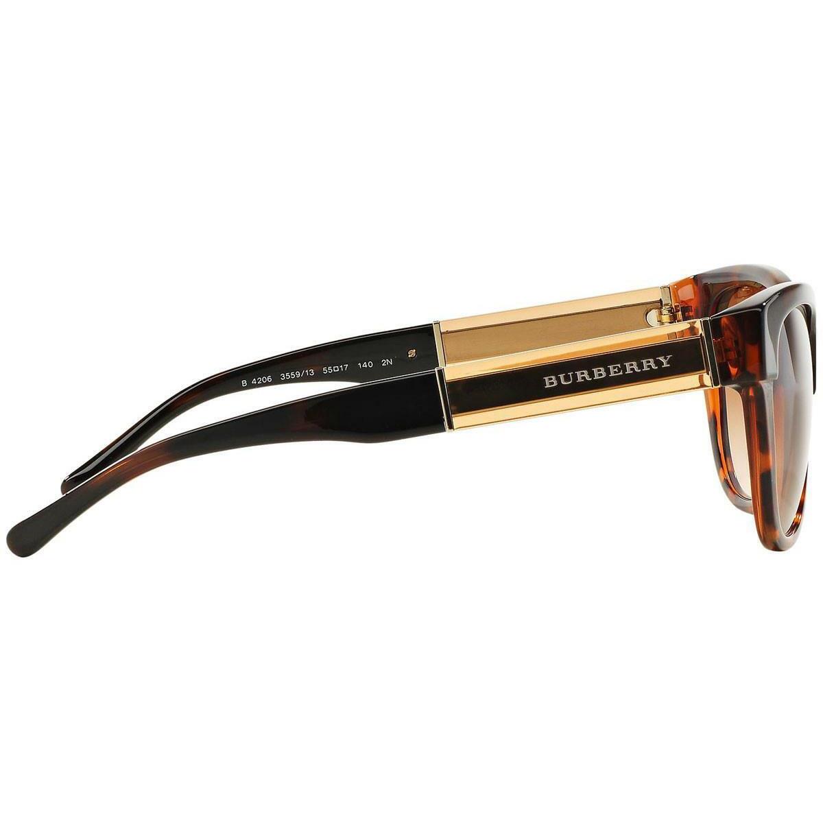 Burberry Sunglasses 4206 355913 55MM Havana Frame with Brown Gradient Lenses - Frame: Brown, Lens: Brown