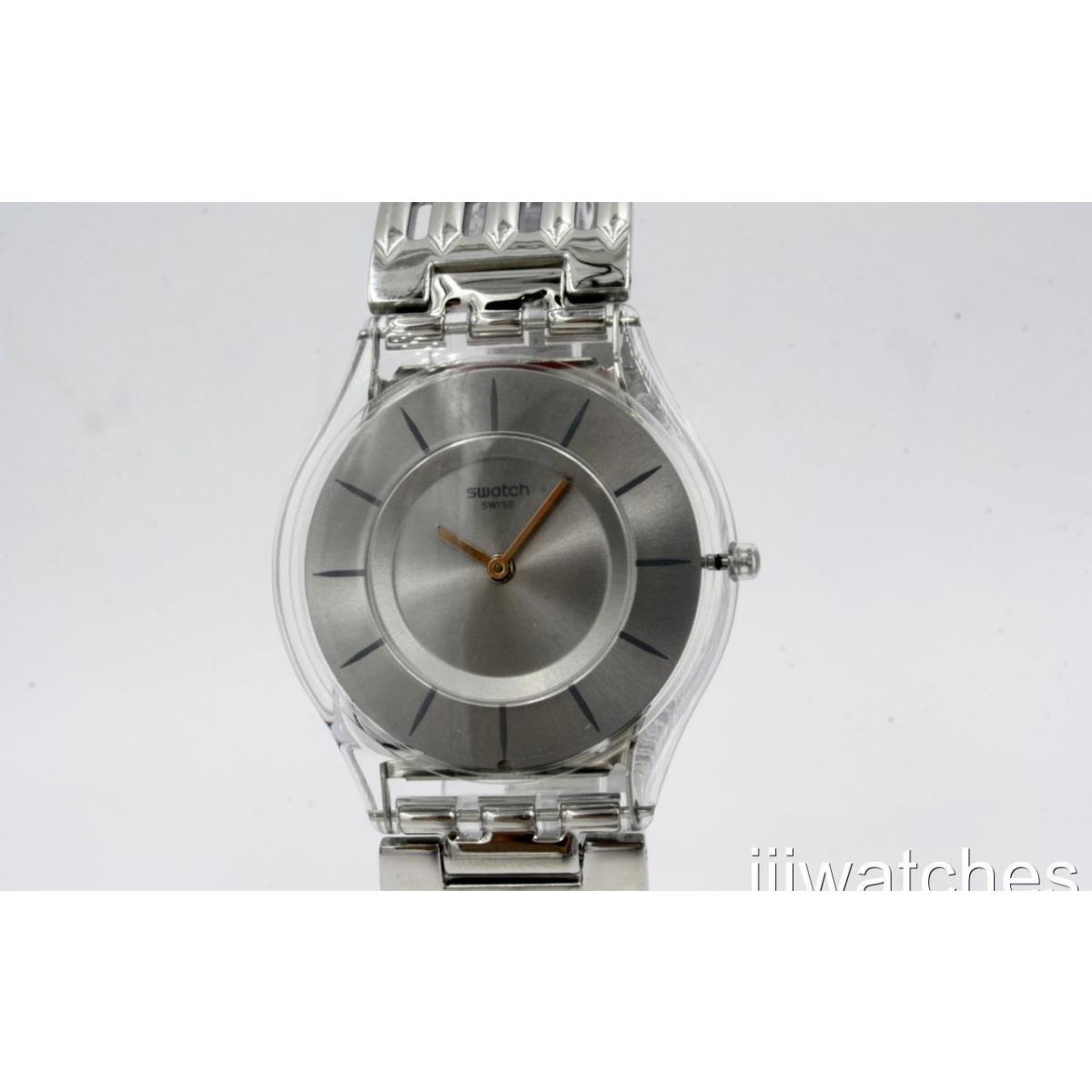 Swiss Swatch Skin Furious Stainless Steel Bracelet Watch 35mm SFK396G