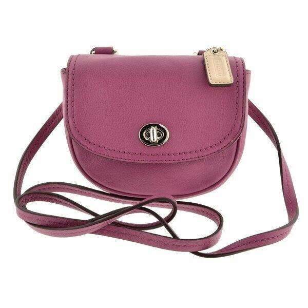 Nwt- Coach F49872 Park Leather Mini Crossbody Bag Magenta