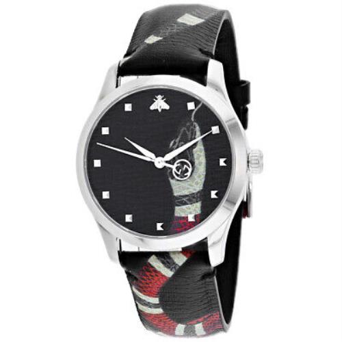 Gucci Women`s G-timeless Black Dial Watch - YA1264007A