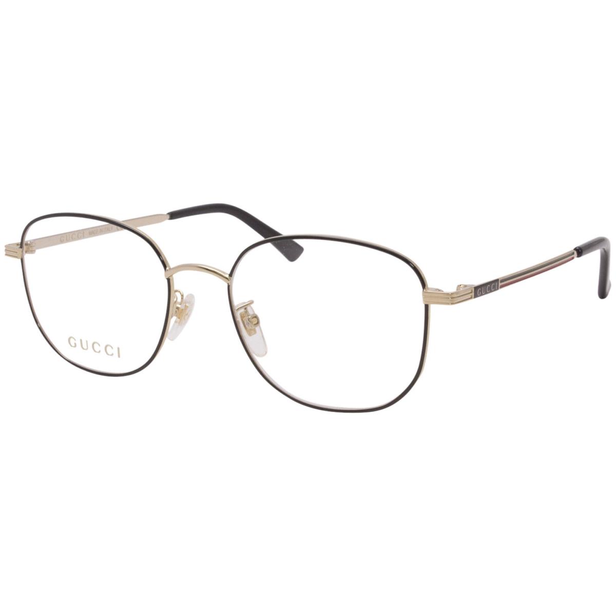 Gucci GG0838OK 001 Eyeglasses Men`s Black/gold Full Rim Optical Frame 52mm