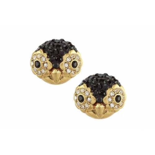 Kate Spade Gold Tone Pave Peguin Stud Earrings K1C