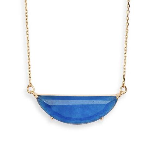 Kate Spade Half Moon Stone Half Circle Blue Necklace 16 Plus 3 S 129