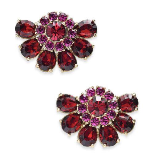 Kate Spade Goldtone Red Crystal Cluster Stud Earrings D17