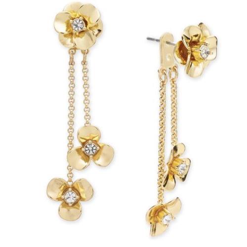 Kate Spade Shine ON Pave Flower Earring Jackets Earrings Gold-tone M43
