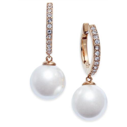 Kate Spade Rose Gold Tone Precious Pearls Drop Earrings 1 kss97z