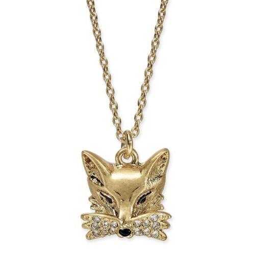 Kate Spade NY Gold Tone Fox Pendant Necklace D56