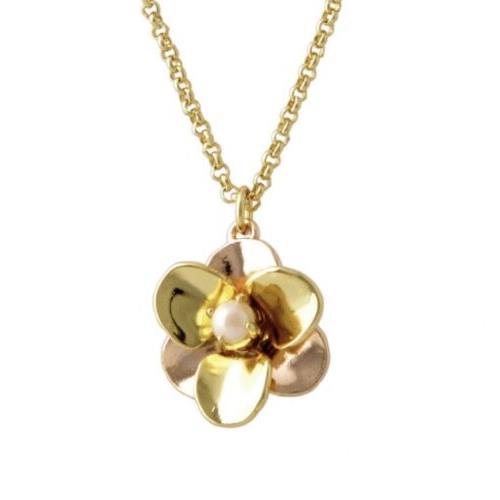 Kate Spade Gold Tone Pick A Posy Flower Necklace 314