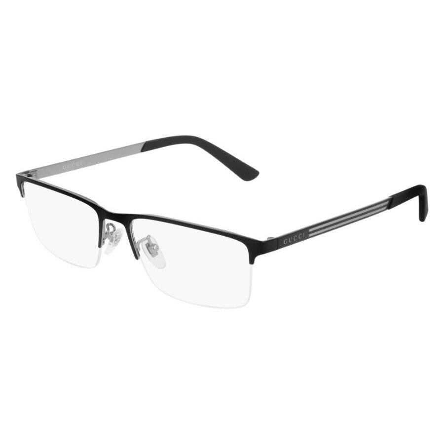 Gucci GG0694O 001 Black Rectangle Square Men`s 56mm Eyeglasses