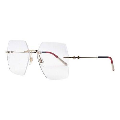 Gucci GG 0683O 003 Gold Rimless Optical Frame Eyeglasses 55mm