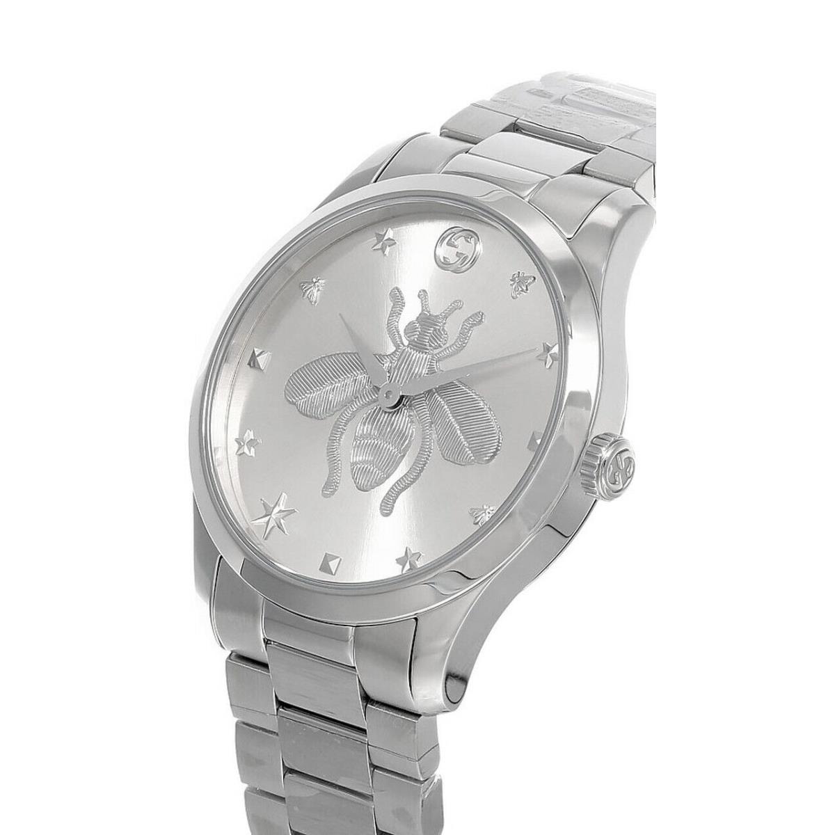 Gucci G-timeless 38MM Quartz Steel Silver Dial Unisex Watch YA1264126