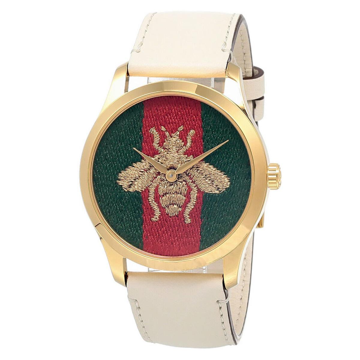 Gucci G-timeless 38MM Quartz Web Nylon Dial Women`s Watch YA1264128