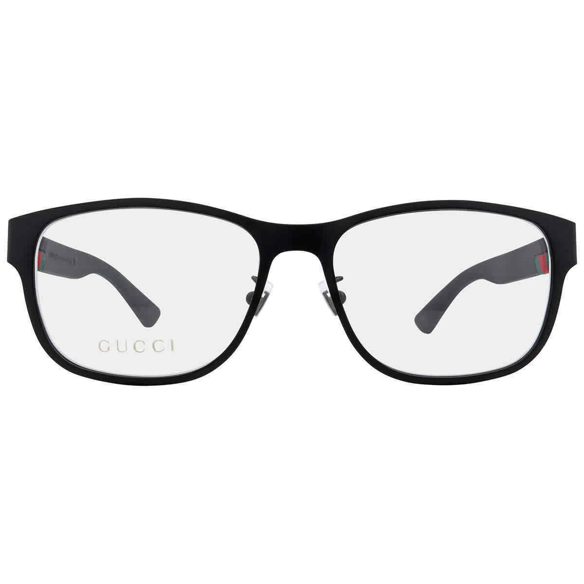 Gucci Demo Square Men`s Eyeglasses GG0013O 001 55 GG0013O 001 55