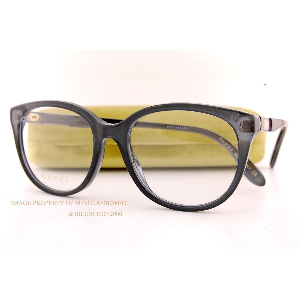 Gucci Eyeglass Frames GG 0791/O 001 Grey Transparent For Women