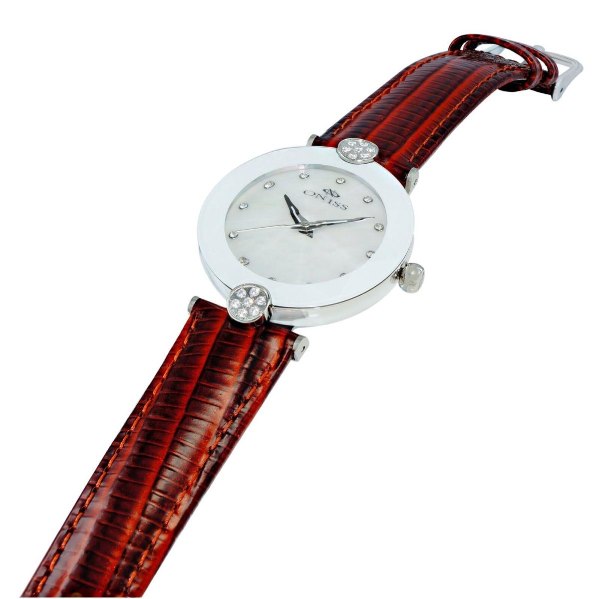 Oniss watch  - Red Dial, Brown Band 0