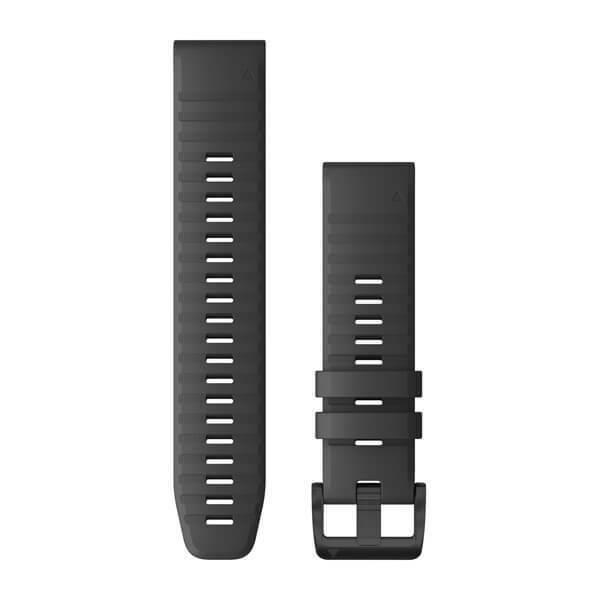 Garmin Quickfit 22 Watch Silicone Bands For Fenix 5 Instinct Forerunner 945 Slate Gray/Black Hardware