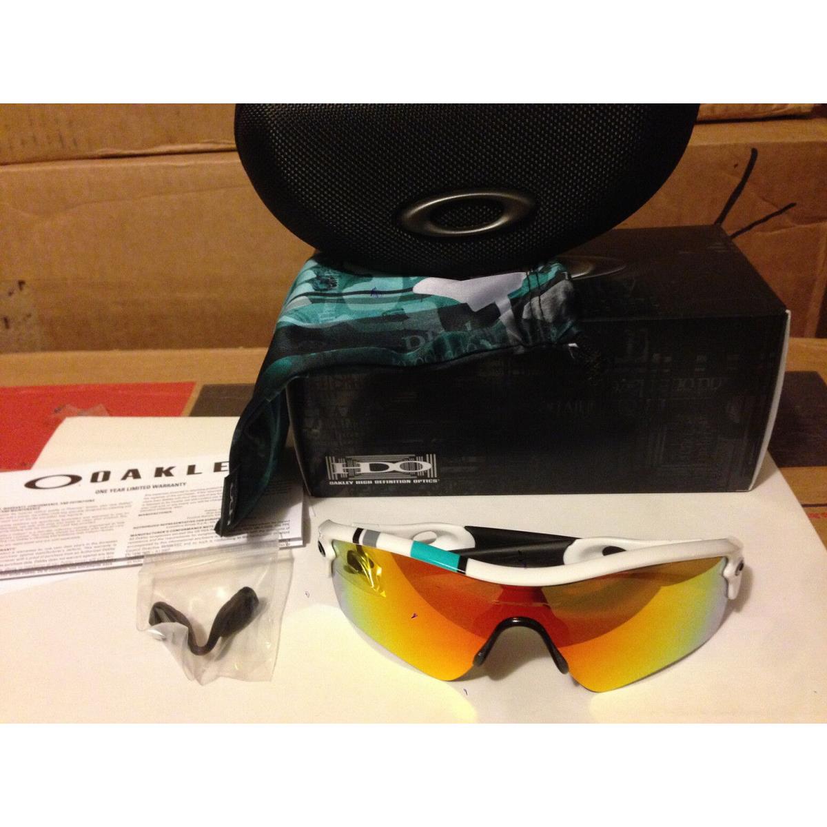 Oakley sunglasses  - Polished White Frame, Fire Iridium Lens 1
