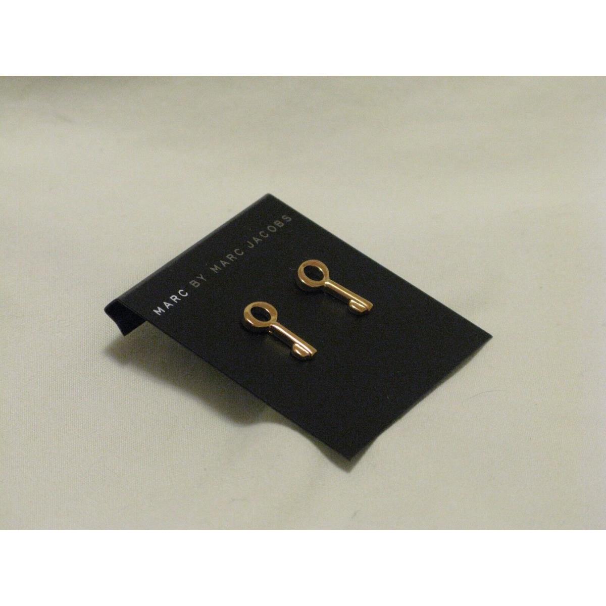 Marc by Marc Jacobs Oro Gold `key` Earrings Classic Gorgeous