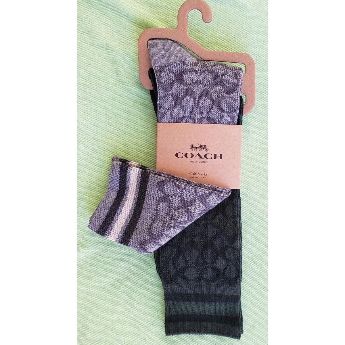 Coach Men`s Socks Signature:nwt Black Khaki Ivory Grey/green Black/khaki -  Coach bag - 063878616803 | Fash Brands