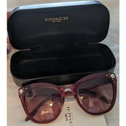 Coach Sunglasses HC 8266H 552614 Aubergine Size: 53-20-140