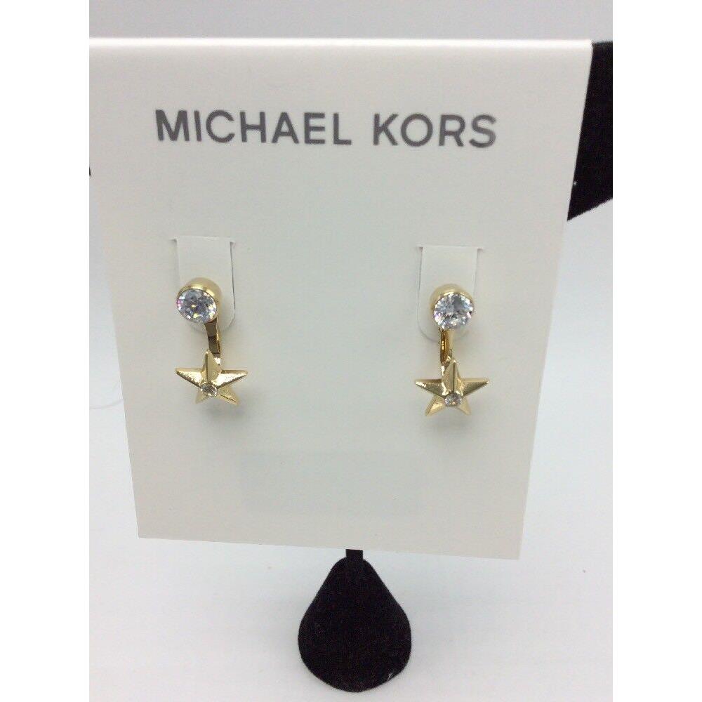 Michael Kors Celestial Gold Tone Earring Jackets 82