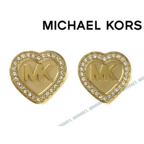Michael Kors Women Heart Shape Gold Tone Earring MKJ6259710