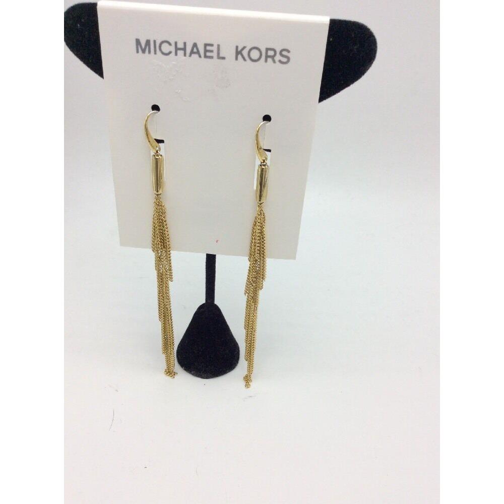 Michael Kors Goldtone Modern Fringe Earrings 37