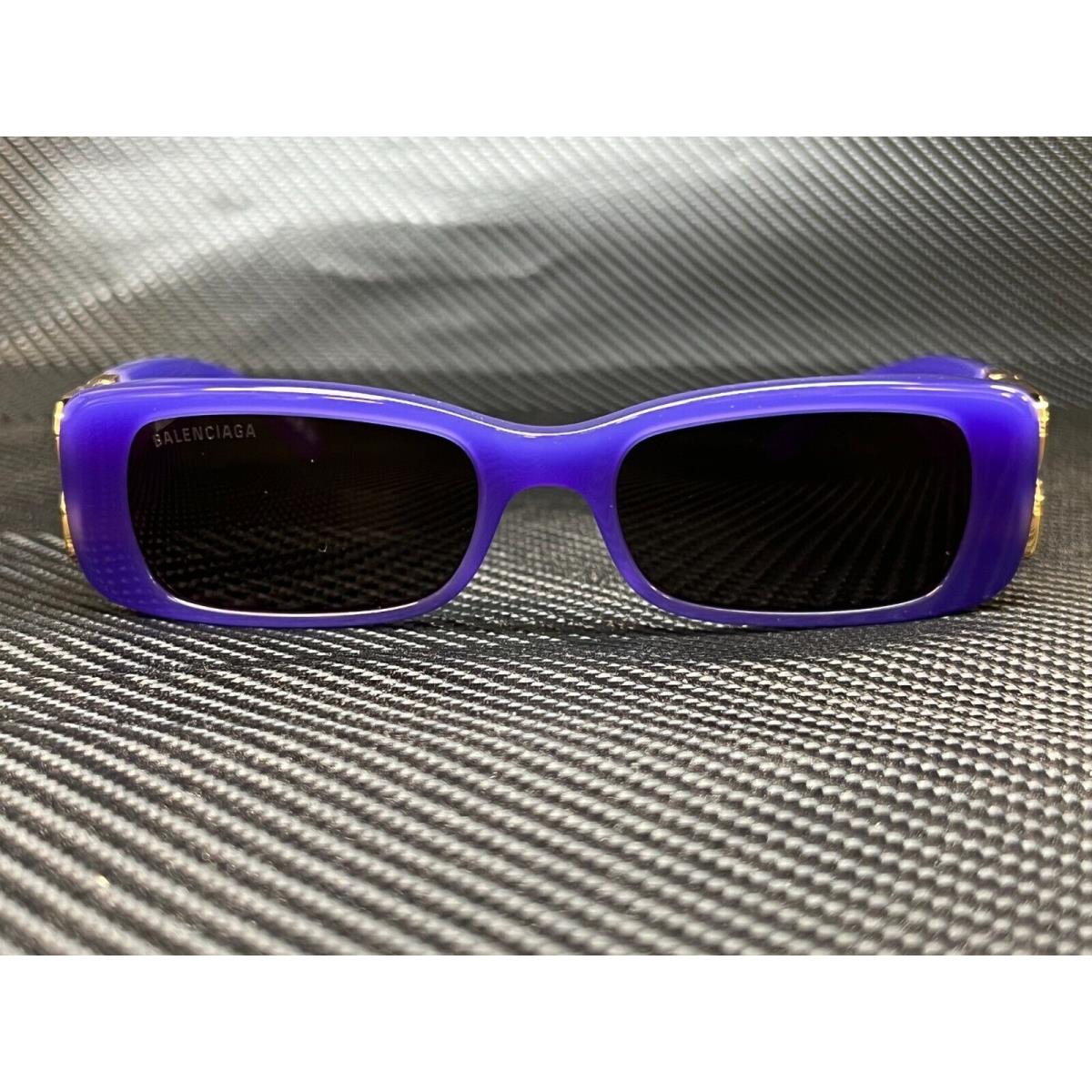 Balenciaga BB0096S 004 Violet Rectangle Women`s 51 mm Sunglasses