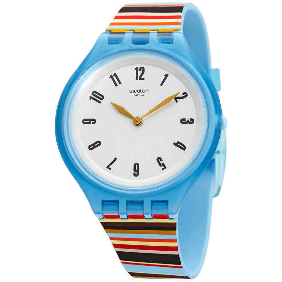 Swatch Skinstripes Light Grey Dial Unisex Watch SVUL100