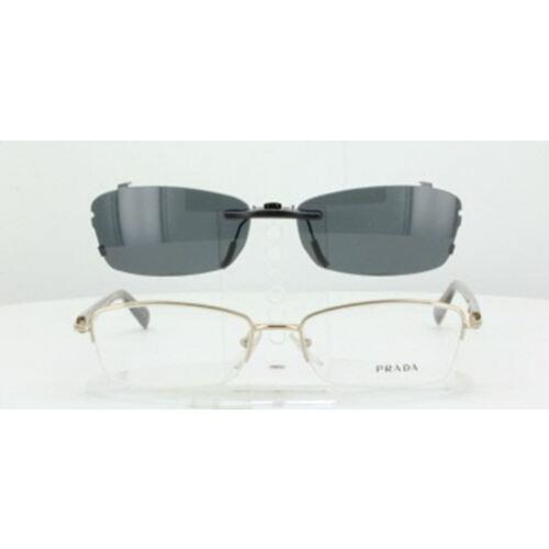 Custom Made For Prada VPR52O-54X17-T Polarized Clip-on Sunglasses Eyeglasses No