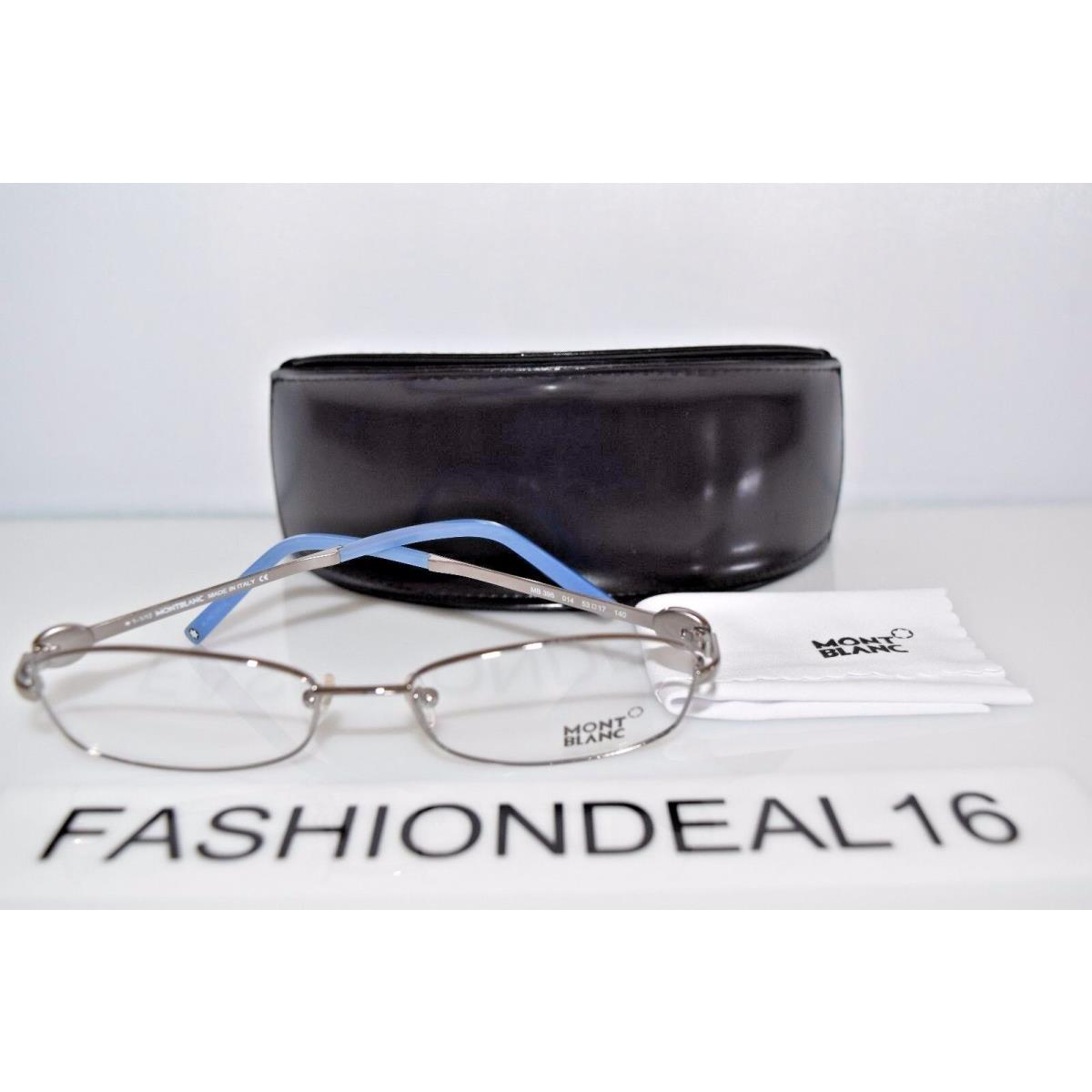 Montblanc MB 395 Silver Blue MB395 014 53-17-140 RX Eyeglasses