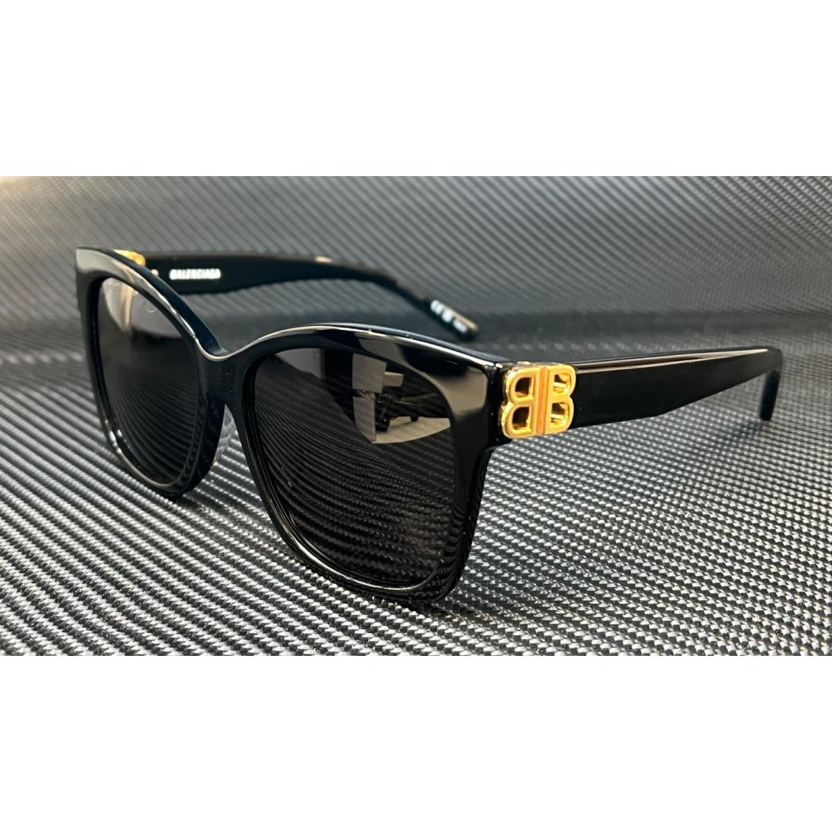 Balenciaga BB102SA 001 Black Square Women`s 57 mm Sunglasses