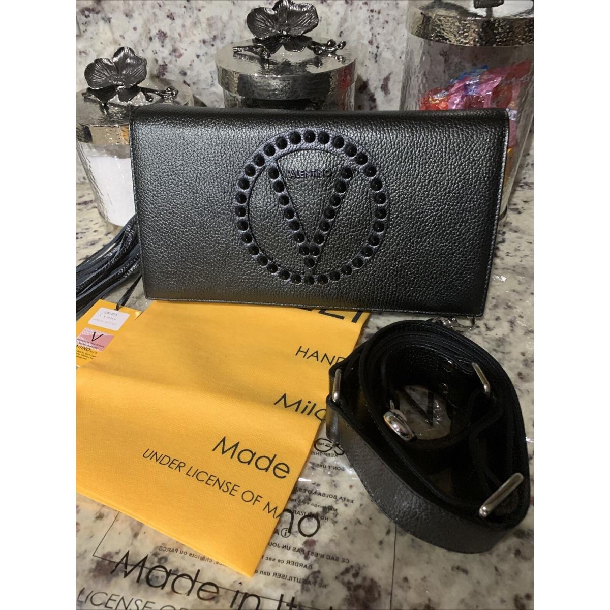 Valentino Black Leather Lena Shoulder Bag