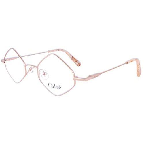 Chloe CE 2158 780 Rose Gold Diamond Shaped Eyeglasses 46mm with Chloe Case - Rose Gold, Frame: Rose Gold