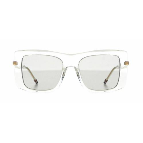 Thom Browne TBS419-A-03 Crystal/gold Frame Grey Tint Lense Sunglasses