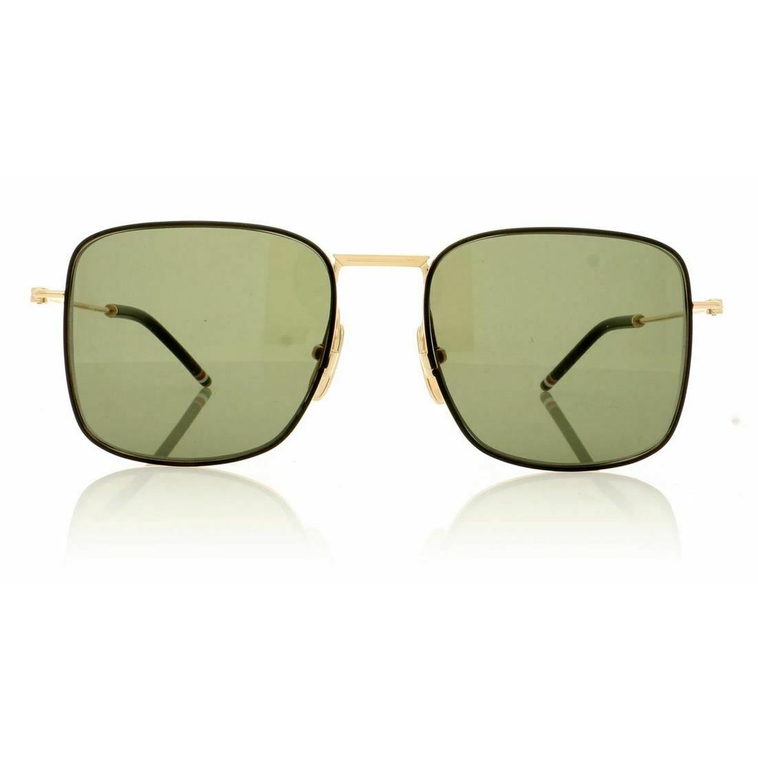 Thom Browne TBS117-A-02 Gold/black Frame Grey Tint Lense Sunglasses