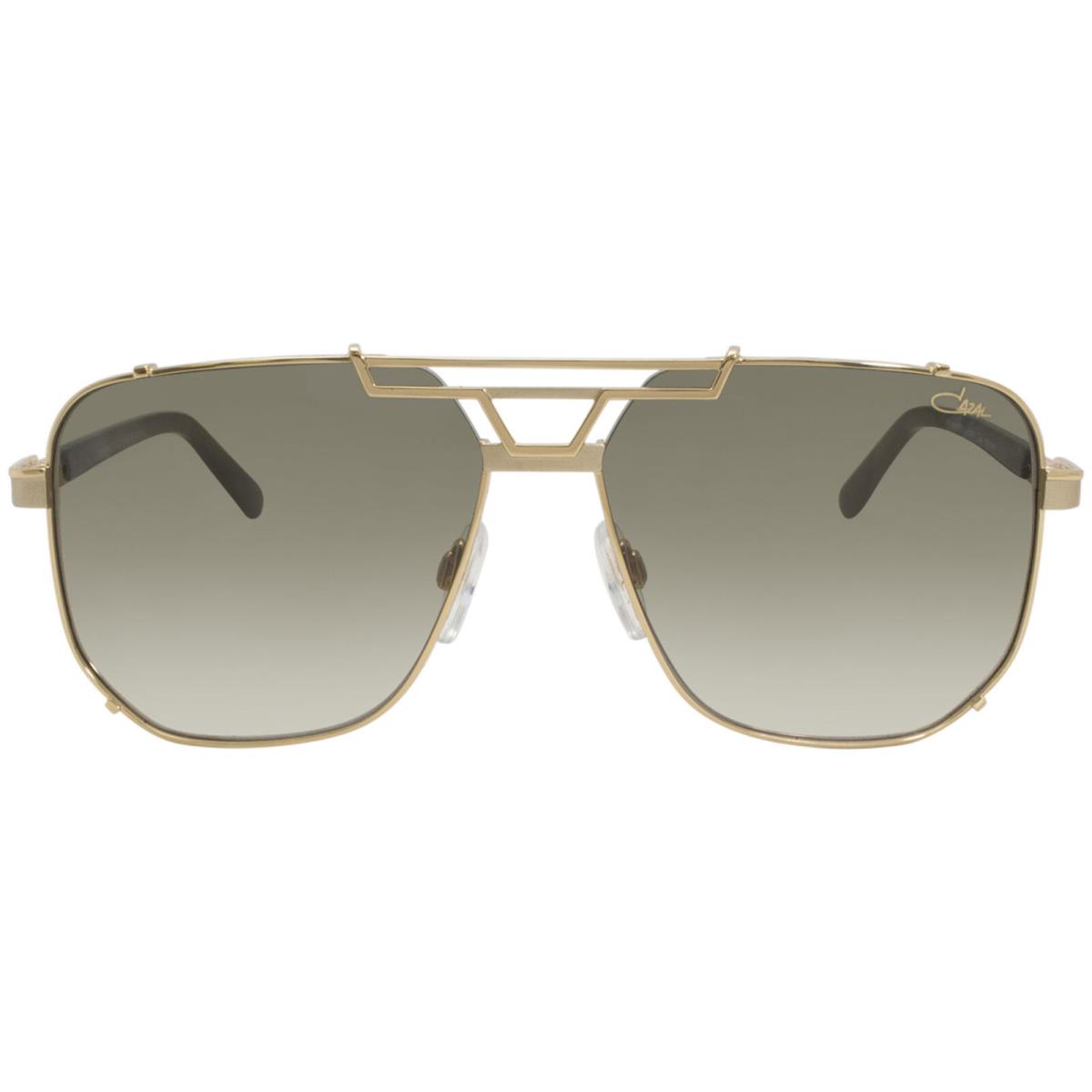Cazal 9090 003 Sunglasses Men`s Gold-black/green Gradient Lenses Pilot 59mm