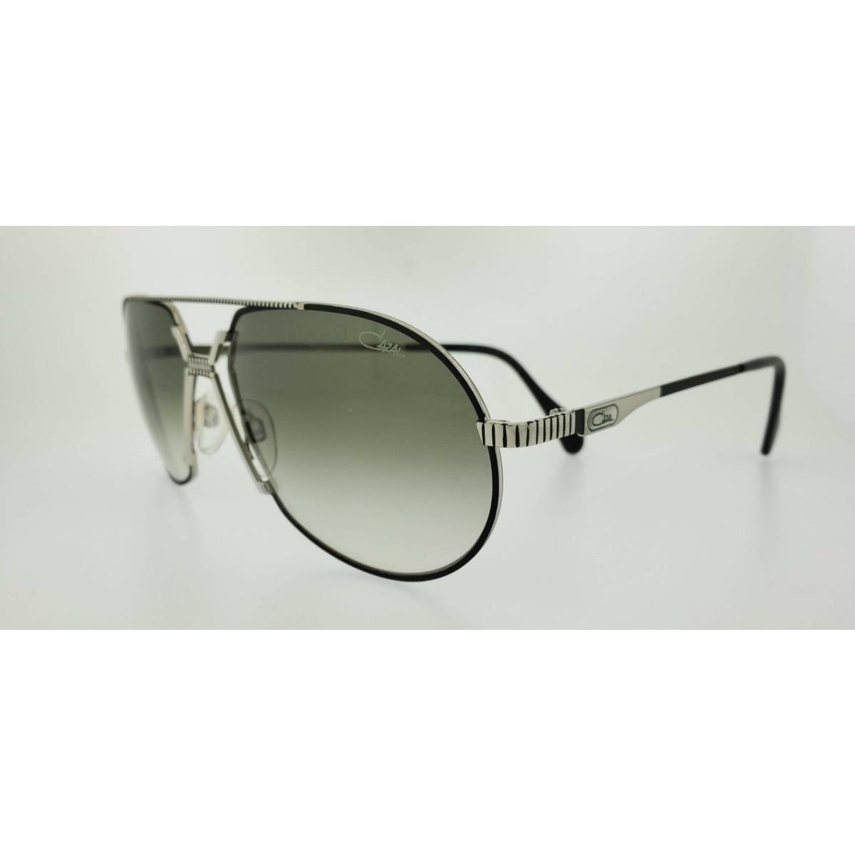 Cazal Sunglasses 968 002 62MM Silver Frame with Grey Gradient Lenses