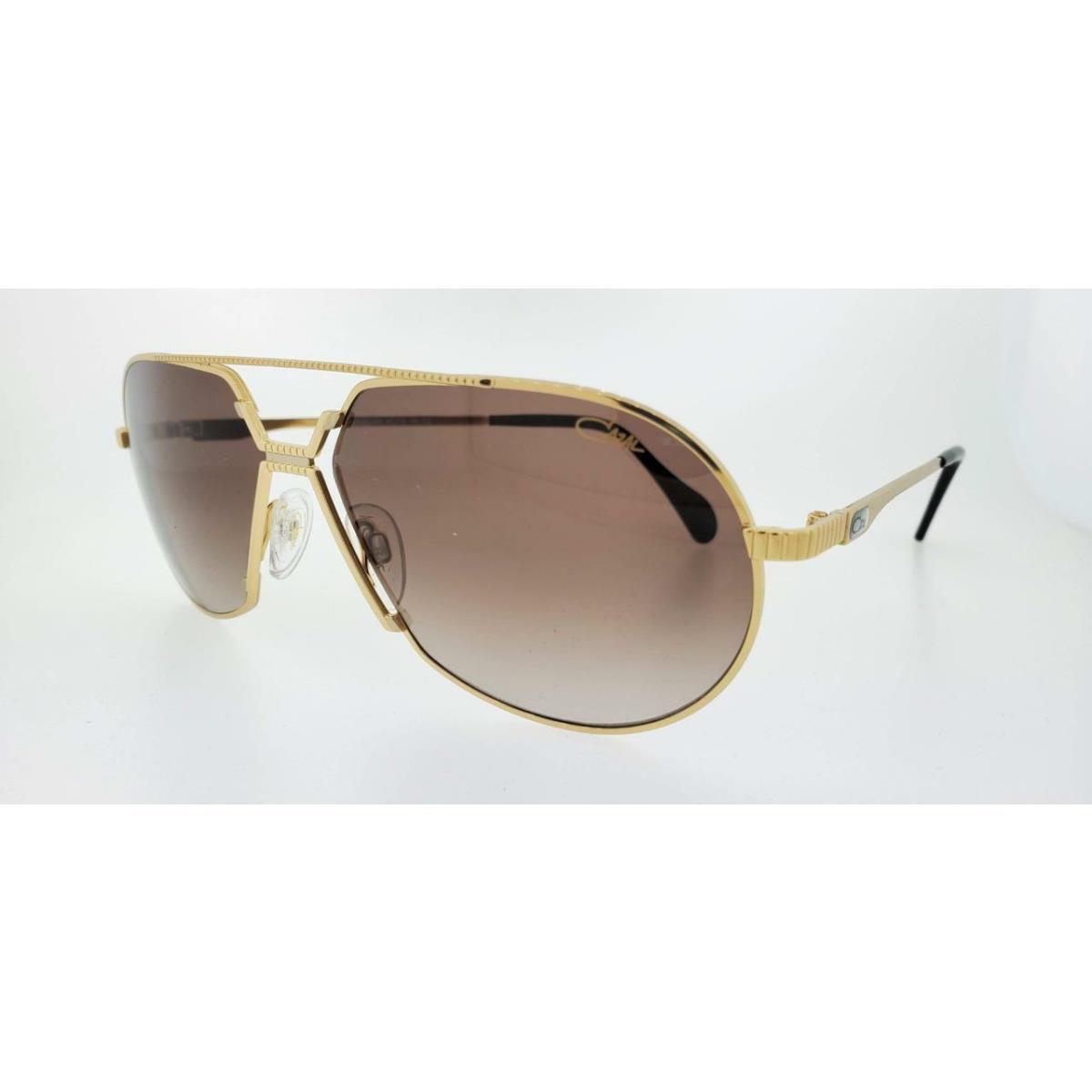 Cazal Sunglasses 968 003 62MM Gold Black Frame with Brown Gradient Lenses