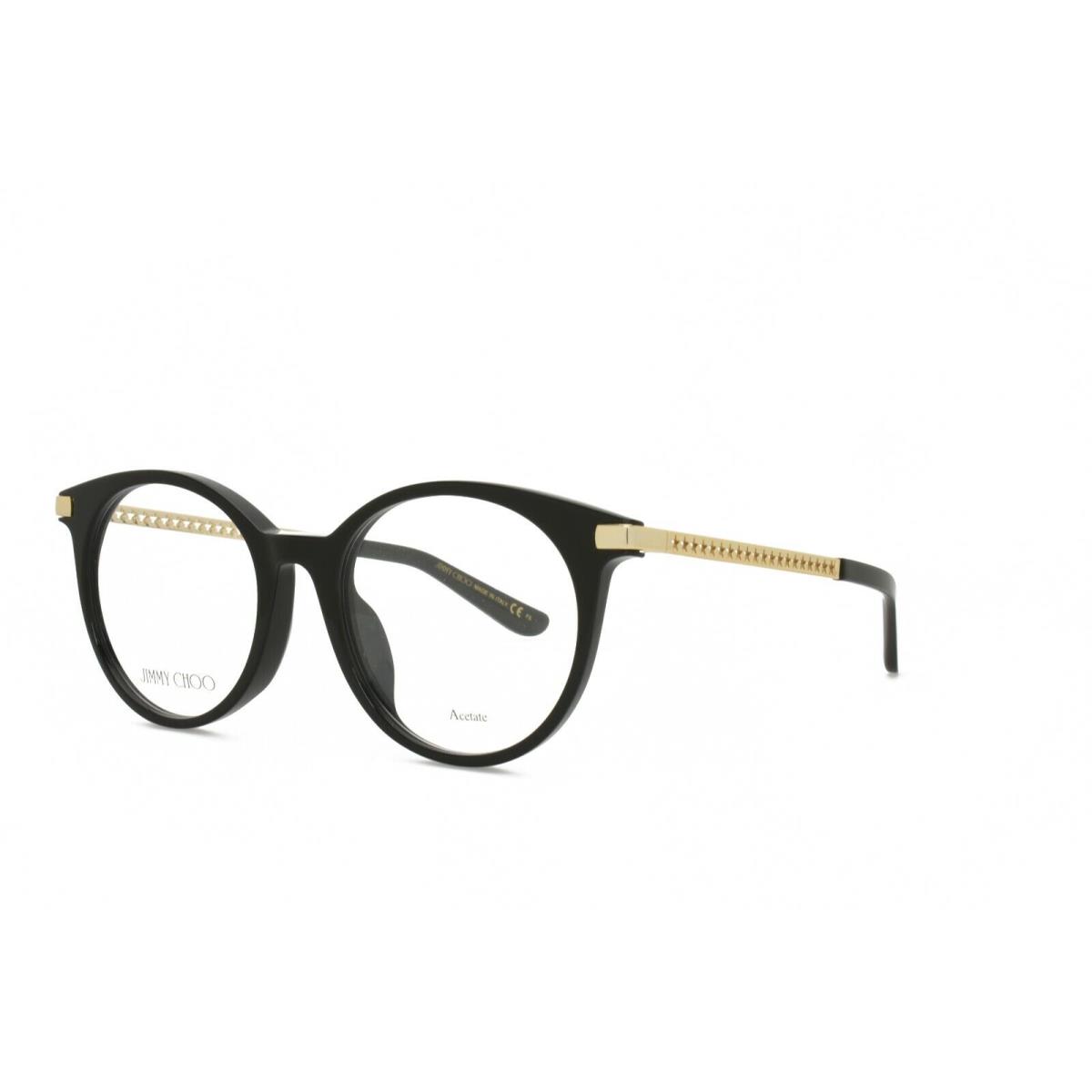 Jimmy Choo Women`s Eyeglasses JC 224/F 807 50-18-140 Black Gold
