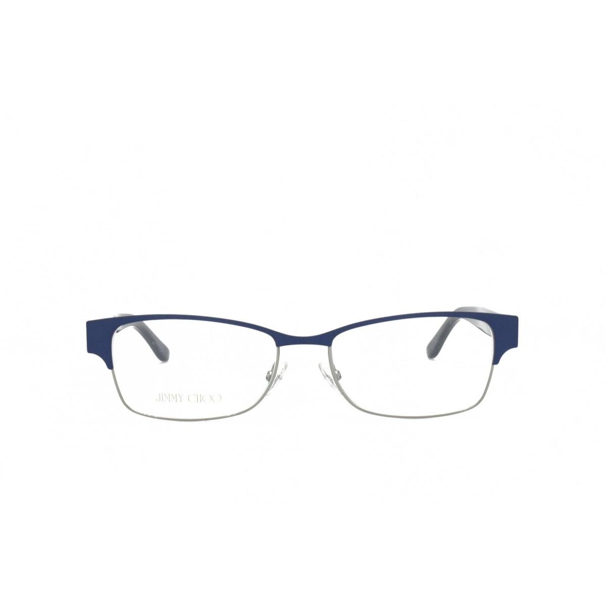 Jimmy Choo Women`s Eyeglasses JC 206 Dty 53-16-145 Blue Ruthenium
