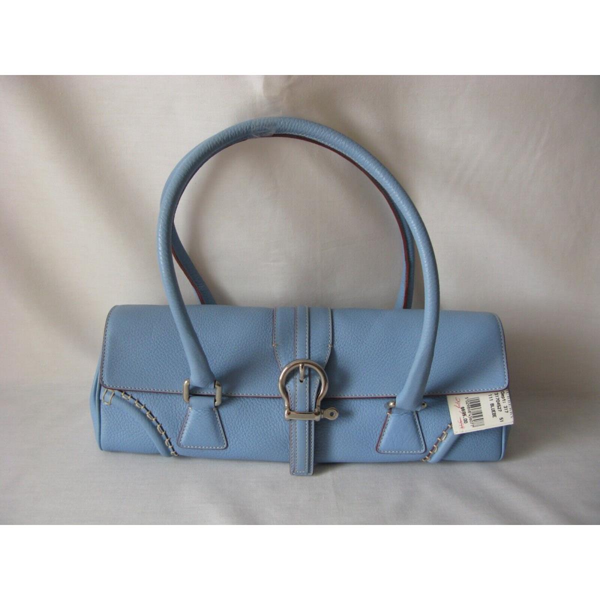 The banner leather handbag Burberry Blue in Leather - 40895840