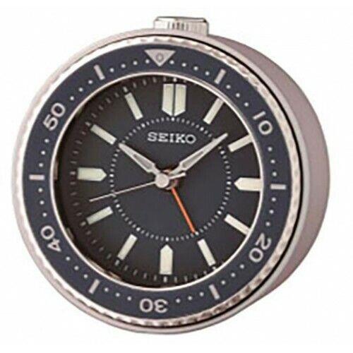 Seiko QHE184L Blue Desk Alarm Clock Watch Sobremesa