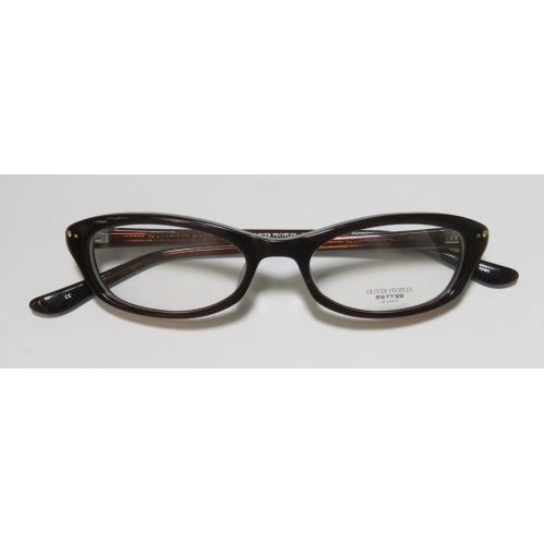 Oliver Peoples Laraine Cat Eyes Rhinestones Eyeglass Frame/glasses/eyewear Dark Brown