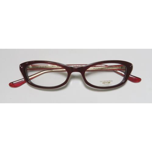 Oliver Peoples Laraine Cat Eyes Rhinestones Eyeglass Frame/glasses/eyewear Merlot