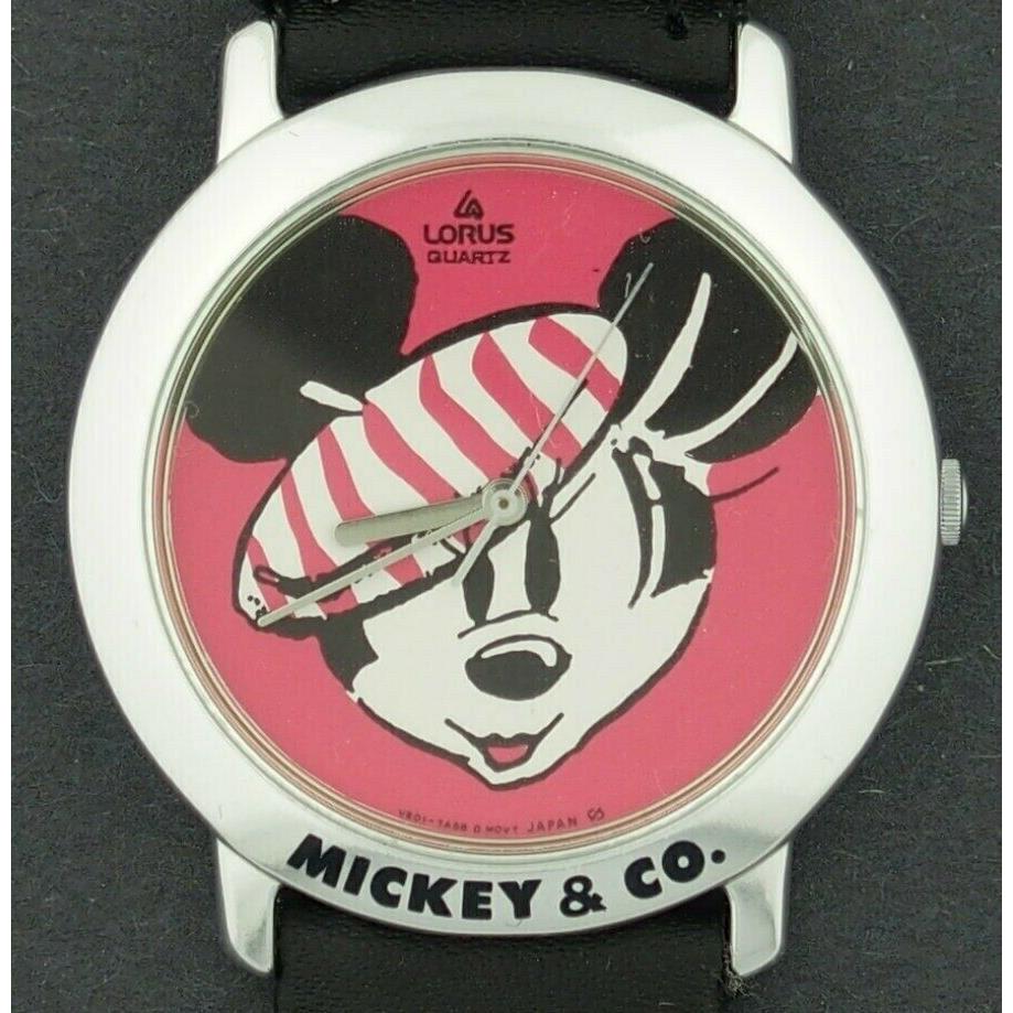 Mickey Mouse Watch w/ Pink Painters Hat in Box by Lorus