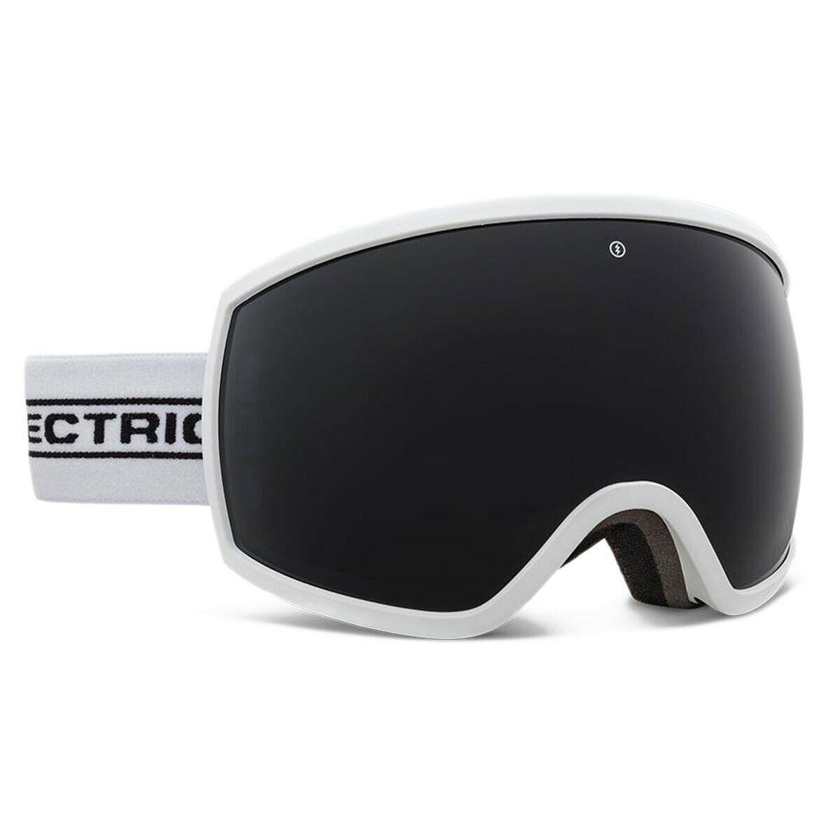 2021 Electric Egg Snowboard Goggles White Tape Jet Black Lens