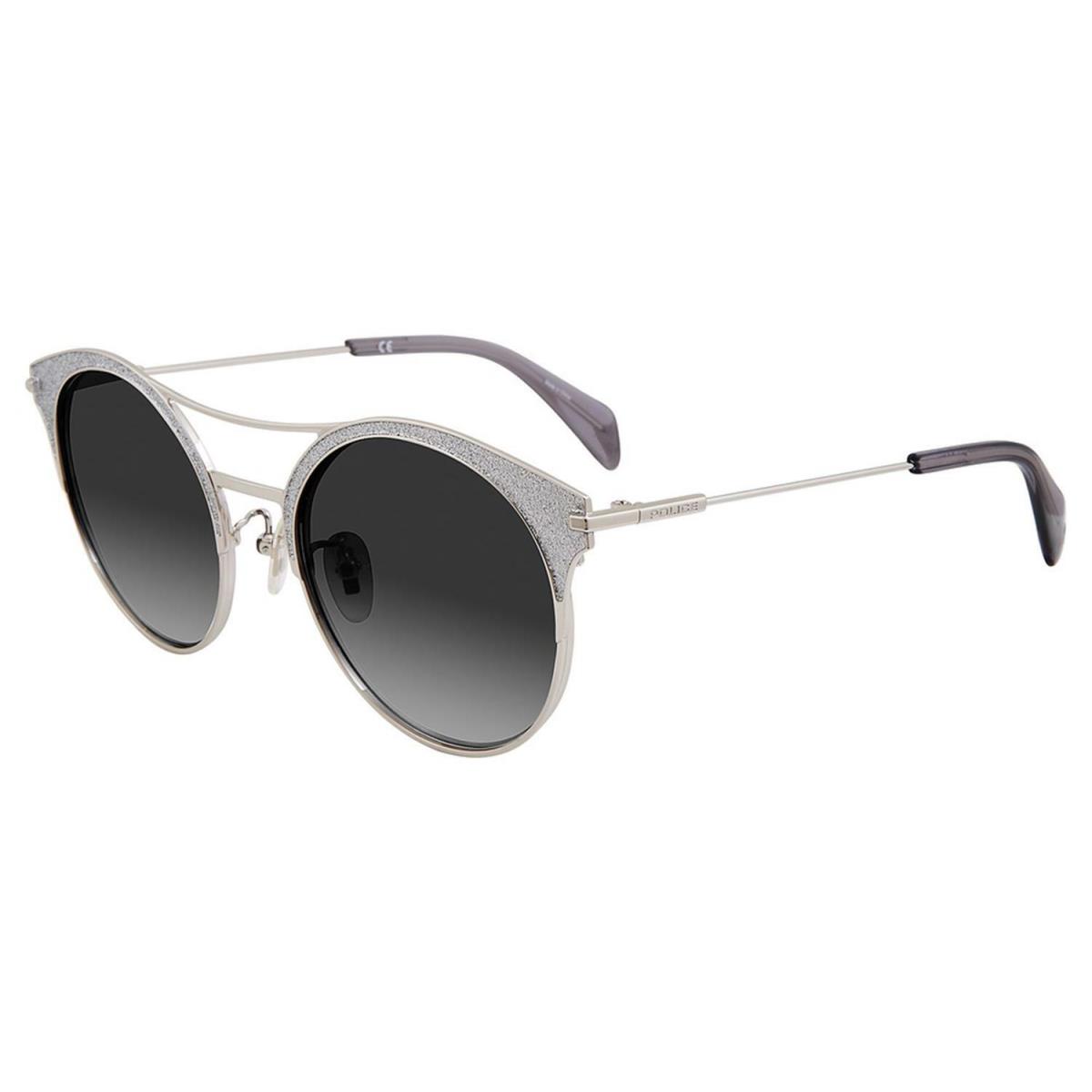 Police Goldeneye 7 Spl 500V H57X Round Silver Glitter Sunglasses Frame 53-20-140