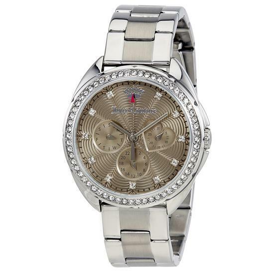 Juicy Couture 1901478 Capri Women`s Crystal Grey Dial Day/date Stainless Steel