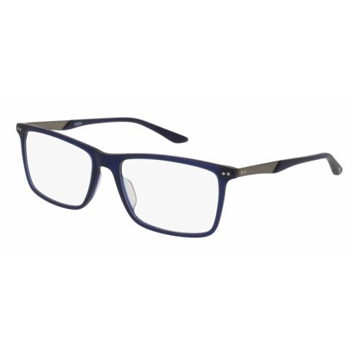 Puma PU 0096O 010 Blue Ruthenium Rectangle Men`s Eyeglasses